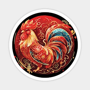 Chinese Zodiac Year of the Rooster Magnet